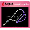 Chaîne de coquille de cristal violet Big Blue Sapphire pendentif Fashion Keychain